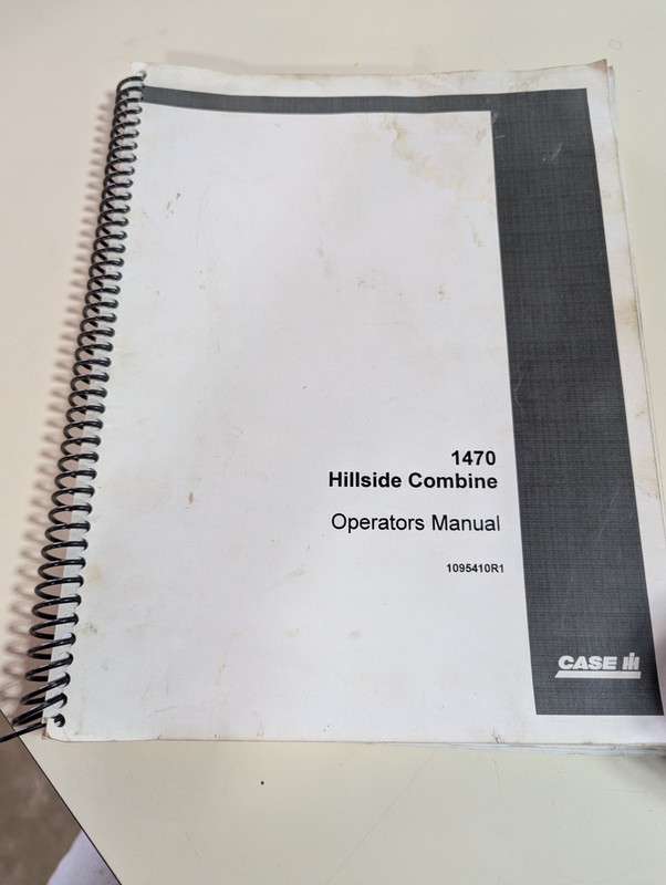 Case IH 1470 Hillside Combine Operators Manual