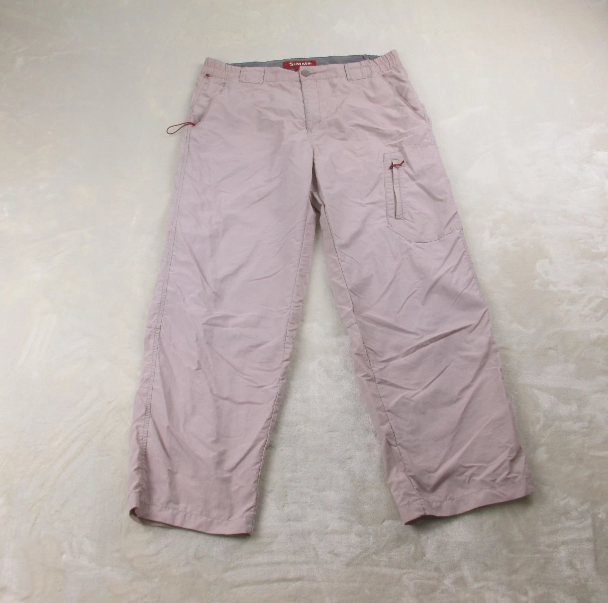 Simms Cor3 Pants Mens Medium Brown Tan Hiking Fishing Nylon Lightweight 34X28*