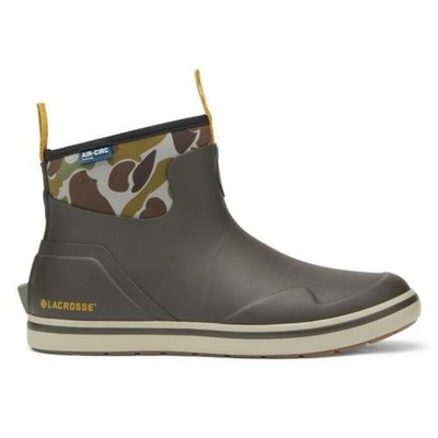 LaCrosse Men's 6''  Waterproof Alpha Deck Boots Black Olive/Camo - 621201, Black