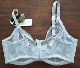 NWT Wacoal 34D Chantilly Lace Retro Chic Bra 855186 Blue 131066