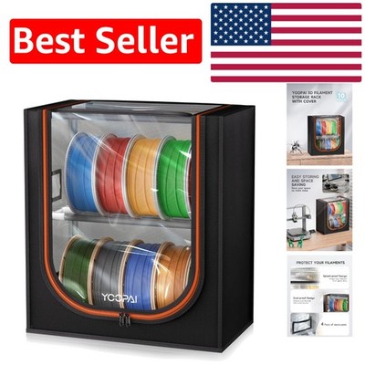 3D Printer Filament Holder - Elegant 2-Tier Storage with Child Safety Features