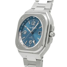 BELL & ROSS Br 05 Gmt Sky Blue BR05G-PB-ST/SST Blue Men's Used Watch #31010 2