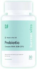 Bettervits Probiotics for Gut Health 30 Billion CFU Adults Bloating Relief Capsu