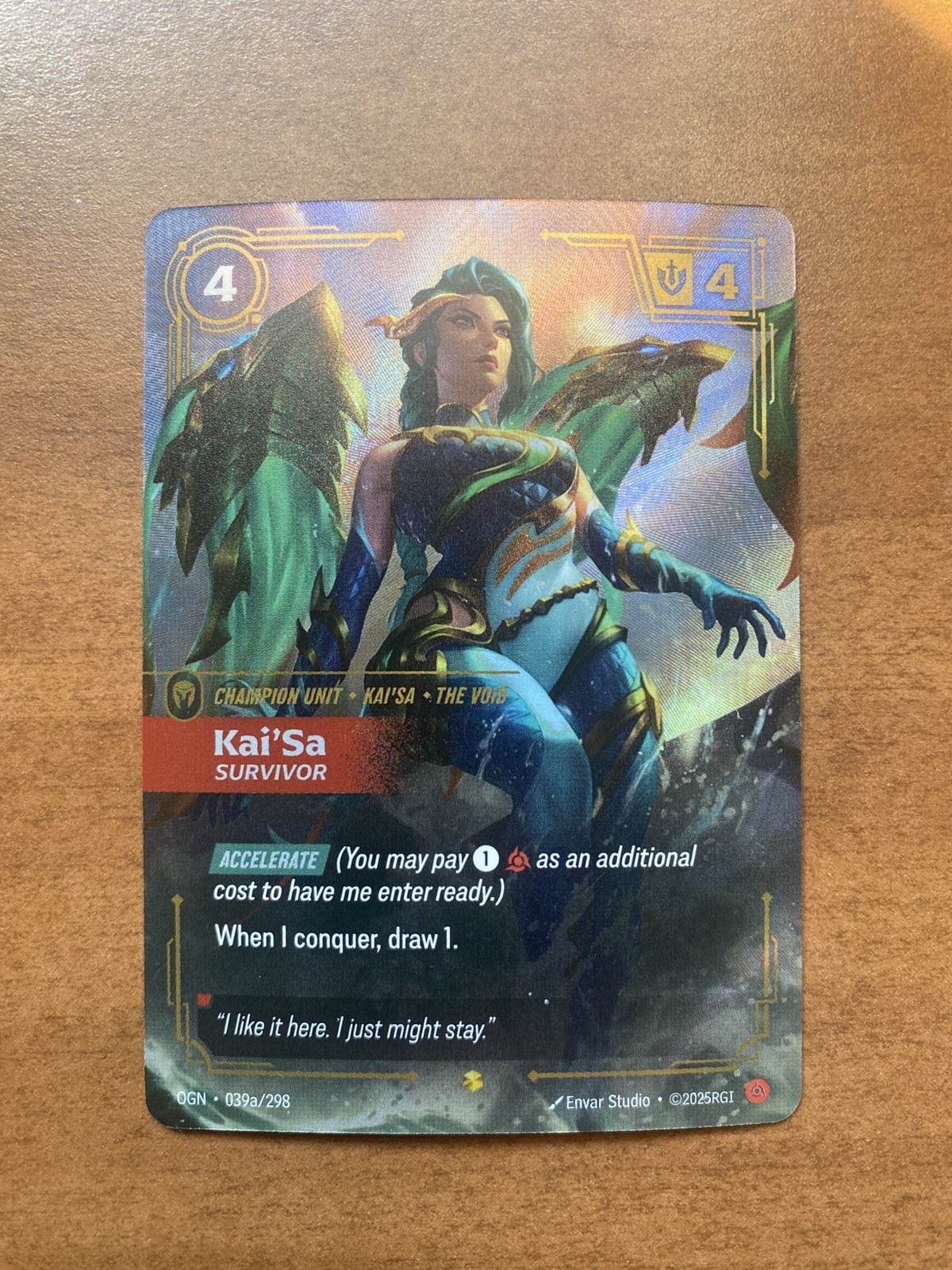 Kai'Sa - Survivor 2025 Origins #039a/298 Showcase (Alternate Art