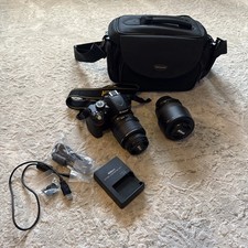 Nikon D3200 DSLR Camera Bundle Lot   Great Used Condition Complete