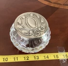 CLEARANCE!  WATERFORD LEAD CRYSTAL DISH WITH SILVER COVER. VINTAGE. (1-6-14-26)