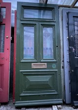 EXTRA LARGE - ANTIQUE 4 PANEL FRONT DOOR - VICTORIAN / EDWARDIAN With Glass.