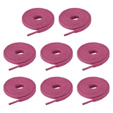 4 Pairs Flat Shoe Laces 5/16" x 140" Polyester Sneaker Shoestring, Purple
