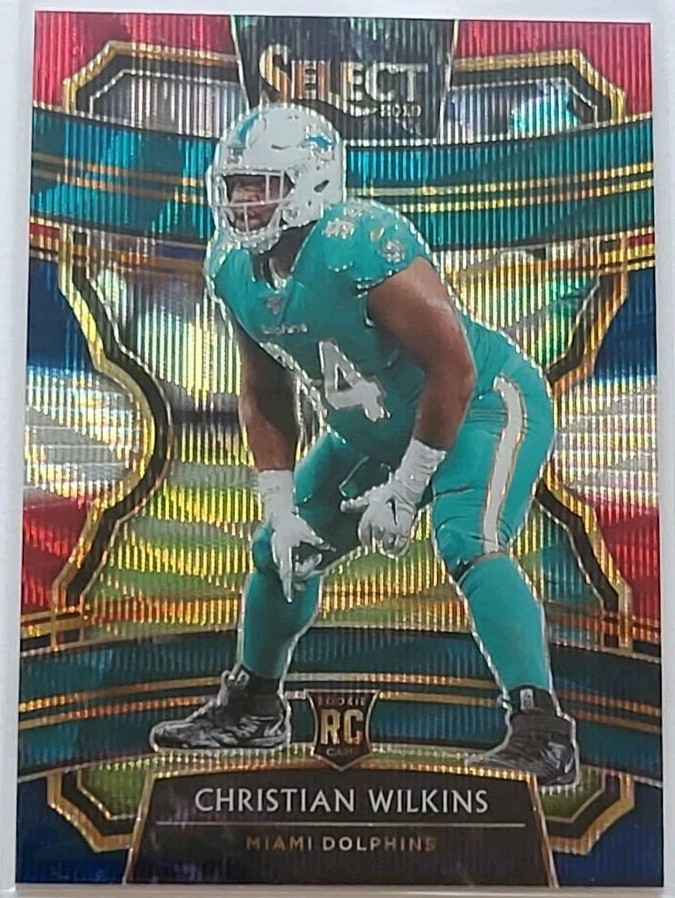 2019 Panini Select Concourse Tri-Color Prizm /199 Christian Wilkins #4 Rookie RC