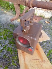 VINTAGE, LAMPADA SEGNALATORE IN GHISA FERROVIE FRANCESI, MARCATA : (S.N.C.F)