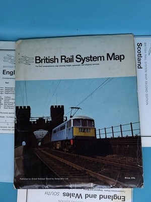 British Railways Board Rail System Map 1969 beeching report England wales Scotla