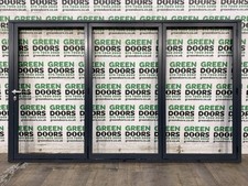 ALUMINIUM BI-FOLDING WIDE DOORS ANTHRACITE GREY BIFOLDS PATIO SLIDE SHUCO 70 FD