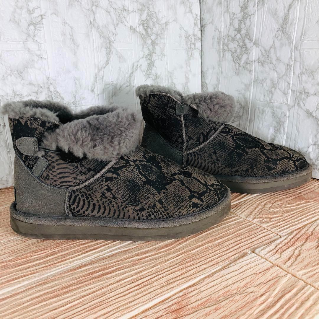 Hysteric Glamor Shearling Boots Python Pattern 21… - image 7