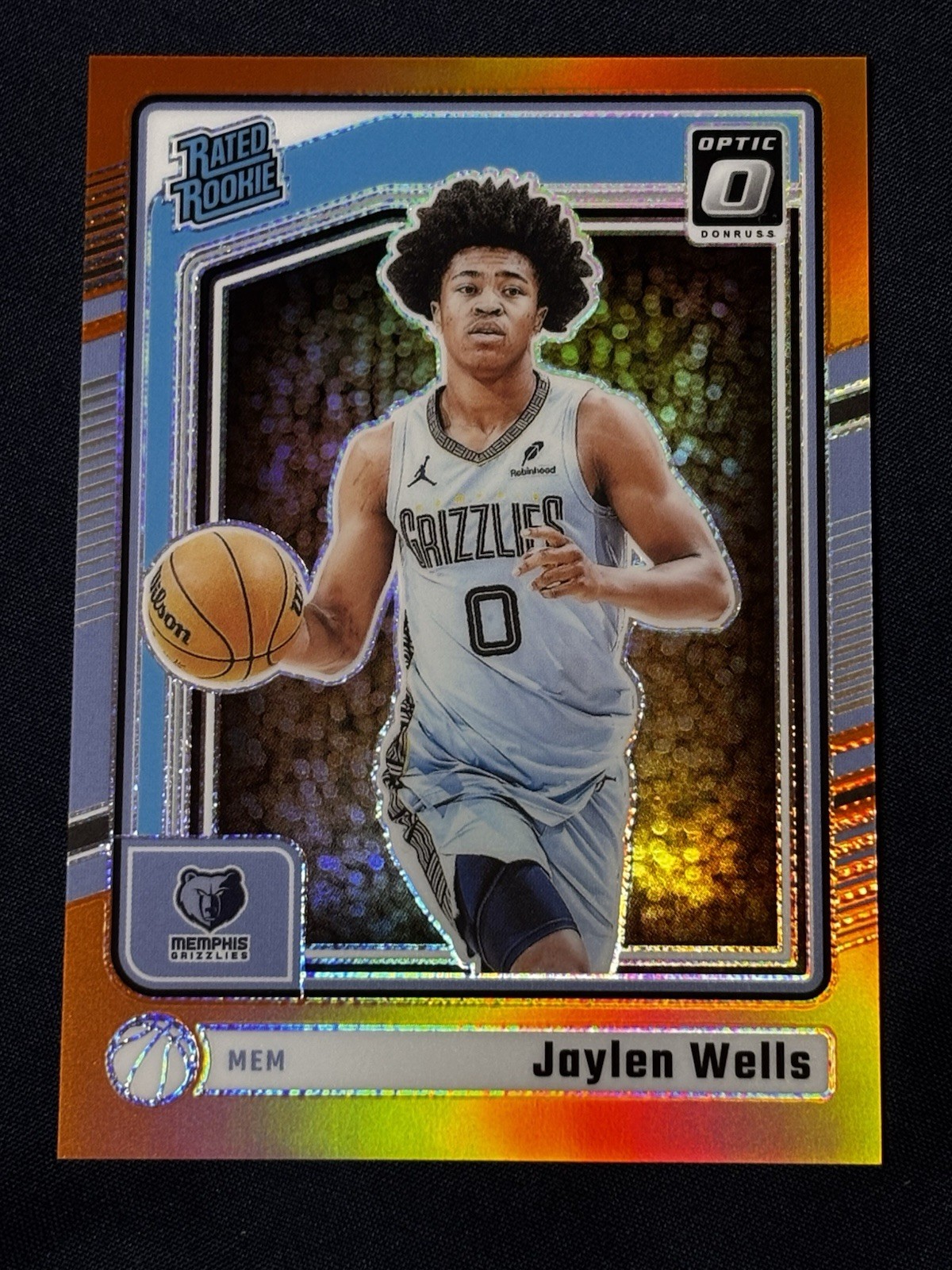 2024-25 Donruss Optic Rated Rookie Jaylen Wells #252 Orange Holo /175