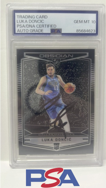 2018 Luka Doncic Signed Panini Obsidian Preview Rookie Auto PSA/DNA Gem Mint 10