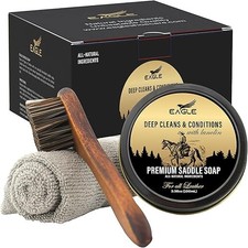 Saddle Soap for Leather   3-Piece Saddle Soap Kit for Leather Cleaning, Boots, T