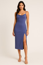 Windsor Sleek and Smooth High Slit Midi Dress - Small