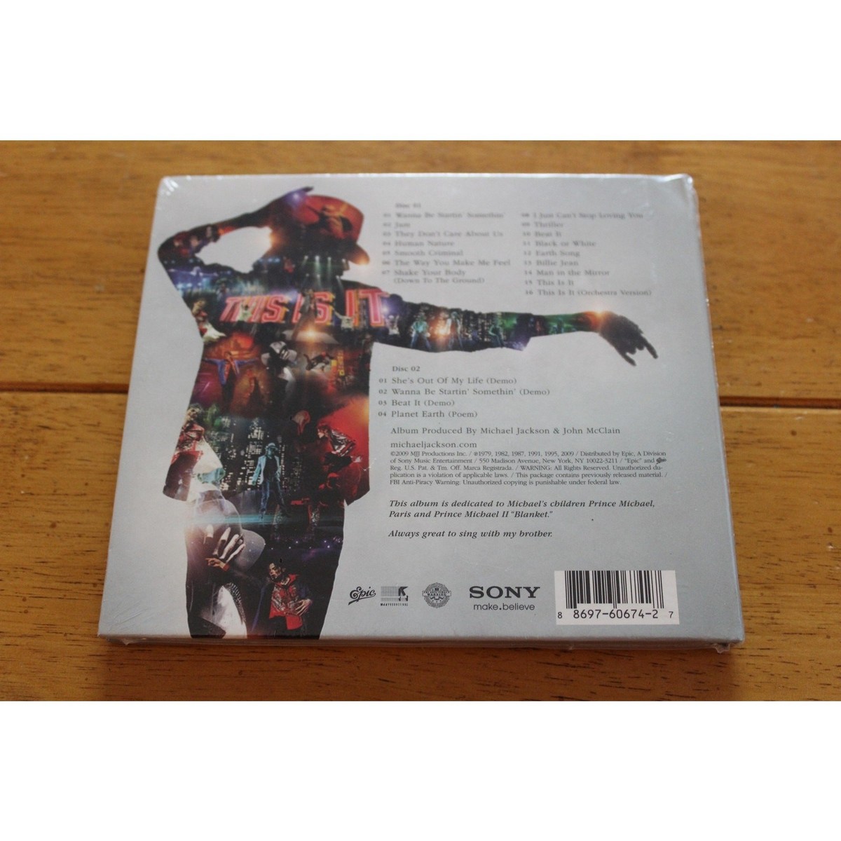 Michael Jackson 2 CD Set This Is It Souvenir Edition New Sealed