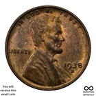 1938 D Wheat Penny X-1536