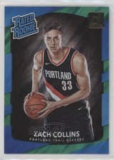 2017-18 Panini Donruss Rated Rookies Green Flood Zach Collins #191 0b9