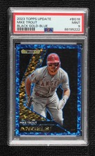 2023 Topps Update Topps Black Gold Blue /600 Mike Trout #BG-18 PSA 9 MINT 07b3