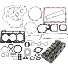 Compatible With Complete Cylinder Head & Full Gasket Kit For Kubota D1105 Engine