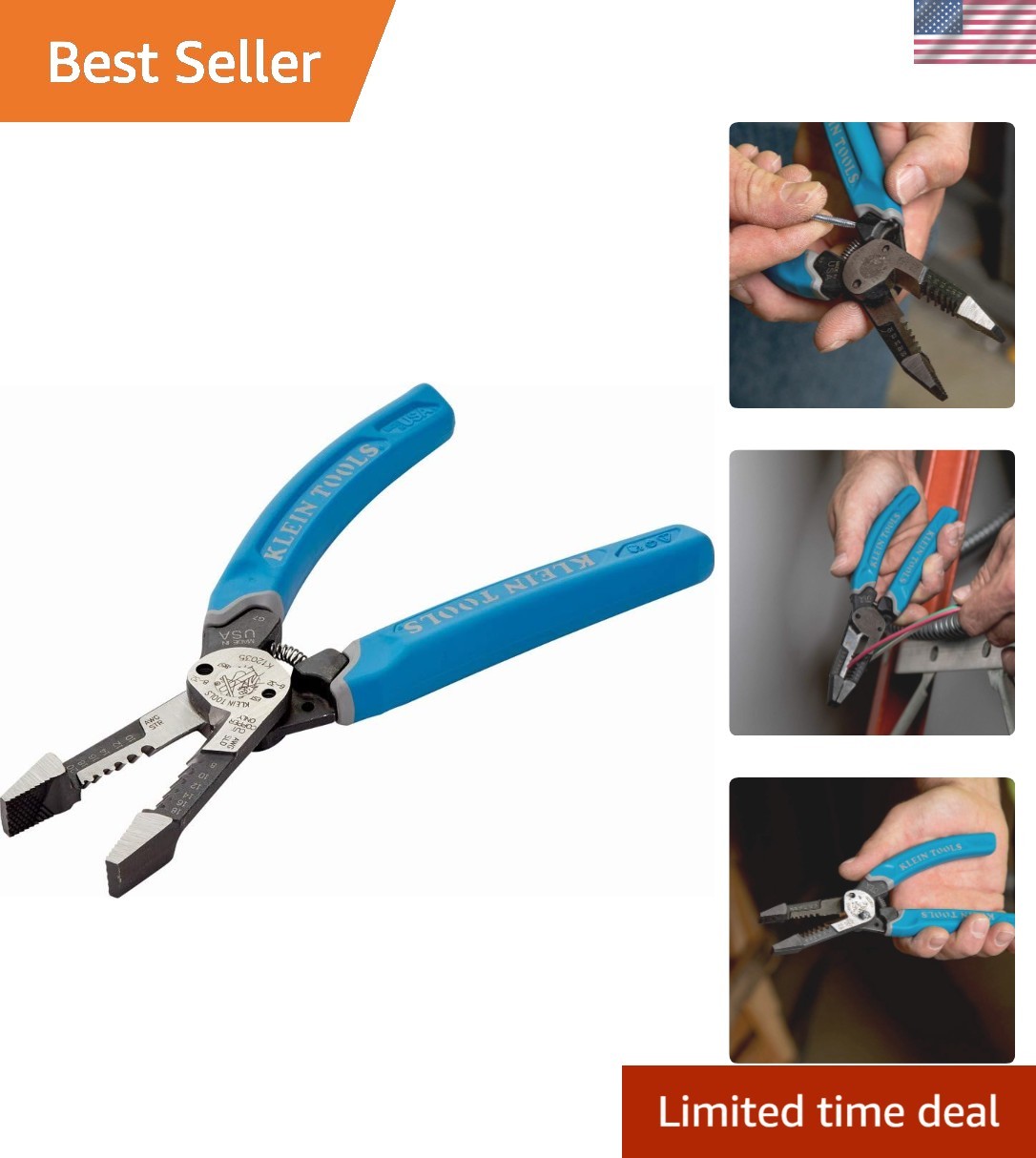 Klein K12035 Heavy-Duty Wire Strippers - Superior Alloy Steel Build