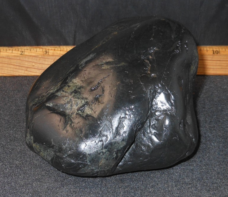 Washington State Uncut Beach Polished Black Jade Rough,  Almost 5 Pounds