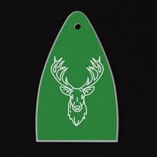 GUITAR TRUSS ROD COVER Engraved Etched Paul Reed Smith PRS USA - DEER Buck GREEN