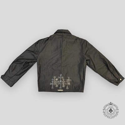 Chrome Hearts Cemetery Cross Patch Zip Up Work Jacket | eBay