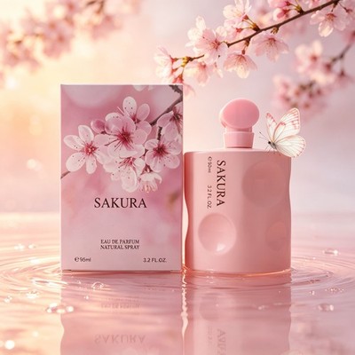 Premium Sakura EDP Fragrance 95ml/3.2fl.oz - Unique Floral Scent Non-Clashing