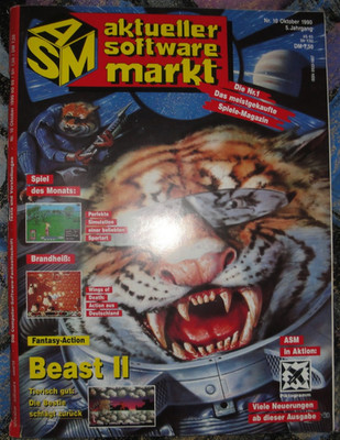 ASM Aktueller Software Markt Oktober 1990 Kult Spiele Magazin Games Amiga PC