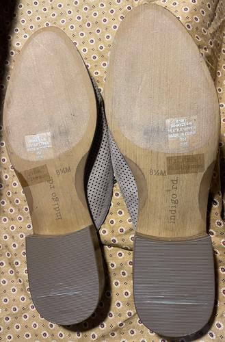 Women's Slip-on Mules, Taupe Textile Uppers/ 1"Heel - Sz 8.5 by Indigo Rd - New! - Picture 5 of 7