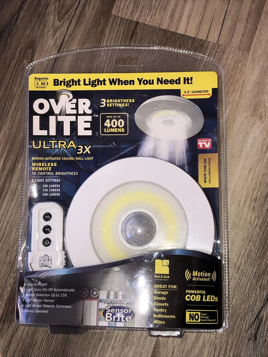 Over lite motion activated light outlet