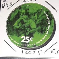 16C25   AAFES Pog  2017 U.S. ARMY Money Extra Fine