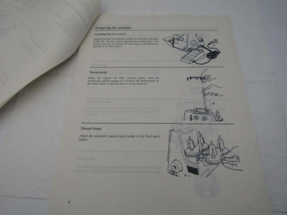 Bernina FUNLOCK 004 , 004D SERGER INSTRUCTION Book /OPERATING MANUAL ...