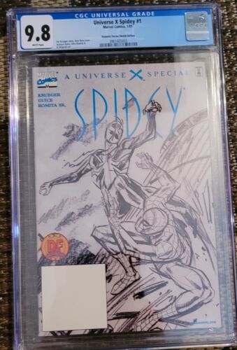 Universe X Spidey #1 CGC 9.8 Dynamic Forces Sketch Edition Alex Ross Cover RARE - Afbeelding 1 van 7