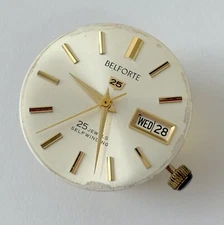 Belforte Caliber 12F 4B Watch Parts Movement Balance Fork Spring Bridge