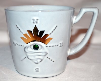 Starbucks Coffee Mug 14 Gray Compass Siren Collection Eye Crown Green Jewel Ebay
