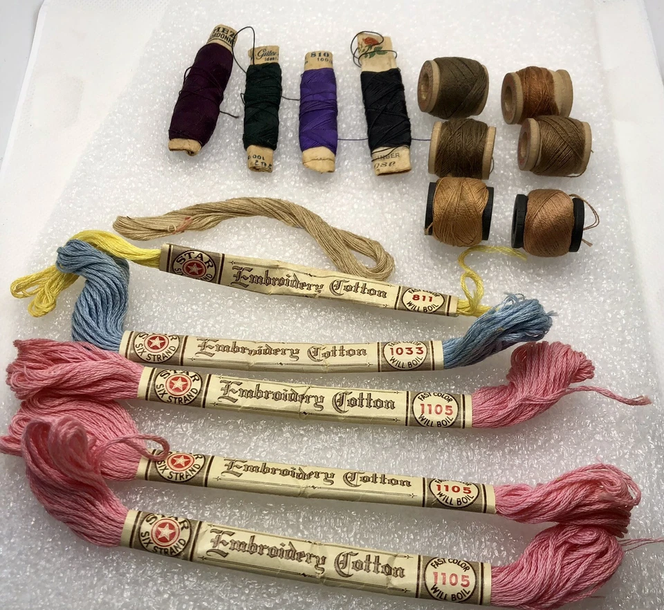 Lot Kloster Darning Floss Thread Vintage Antique Embroidery Cotton Multicolor - Image 2 of 4