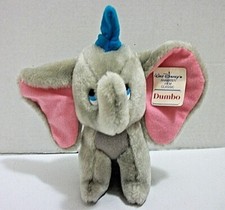 Vintage Walt Disney 7" Plush Dumbo the Elephant with Hang Tag Made in Korea