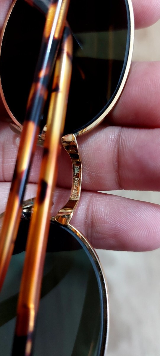 B&L RAY-BAN 1980 W2188 TORTOISE/GOLD SIDESTREET CROSSWALK