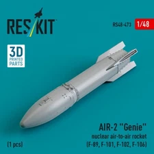1/48 ResKit RS48-0473 AIR-2 "Genie" nuclear air-to-air rocket (1 pcs) (F-89, F-1