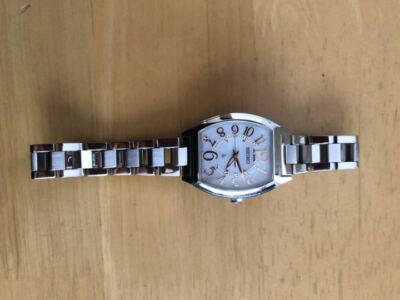 【動作有り美品】SEIKO LUKIA 腕時計 3B51 レディース Seiko LUKIA 3B51-0AE0 Radio Solar Women's Tonneau Watch Pink