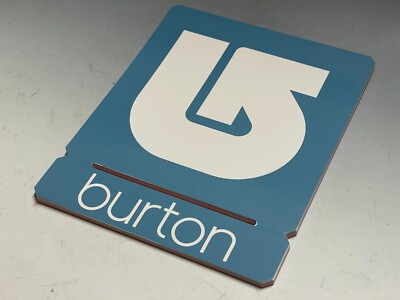 Burton Snowboards Dealer Store Display Paper Sign Acrylic