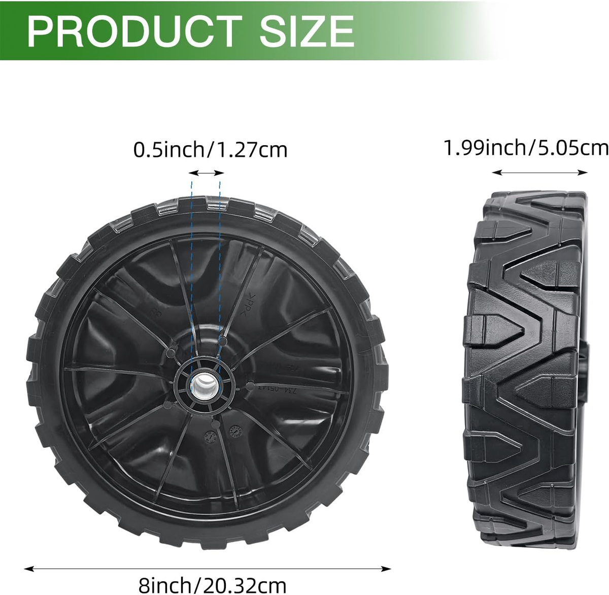 Cub Cadet 634-05040 Wheel Assembly 8 X 2 SC IP HW E Csv070 CSV 700 300 24A - Foto 3
