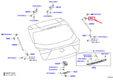 LEXUS UX Heck rechts oben Liftgate Support Domstrebe Bracket 6894576020 NEU ORIGINAL
