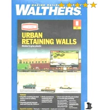 Walthers N Scale ~ New 2025 ~ Concrete Urban Retaining Walls ~ Kit ~ 933-3882