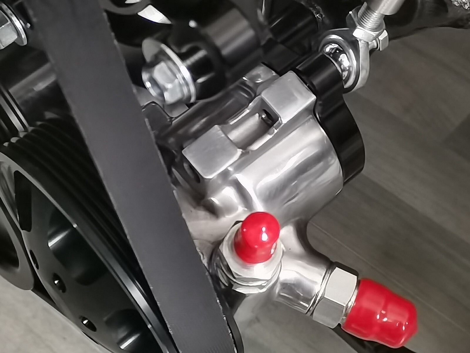 NEW Chevy SBC 350 400 Black Aluminum Complete Serpentine Belt Drive ...