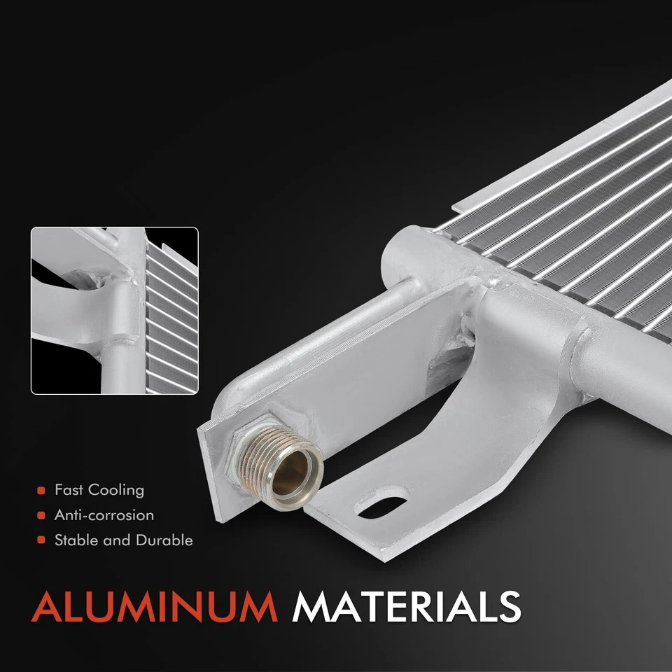 Condensador de aire acondicionado de aluminio con soporte para International Harvester 3400 3800 4600LP Foto 2 de 4